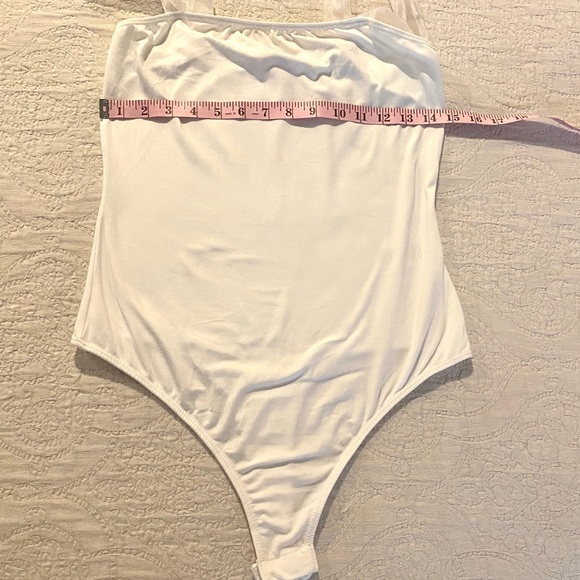 Blue Blush White Ribbon Strap Bodysuit - Picture 8 of 12